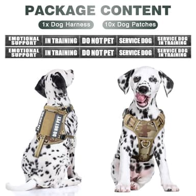 WINSEE Tactical Dog Harness, No Pull Dog Harness for Medium Large Dogs with Handle & Molle, Military Service Dog Vest Harness in Training Pet Harness for Small Dogs - Image 2