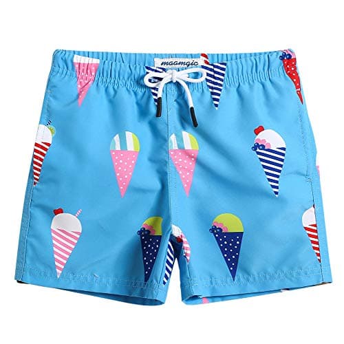 maamgic Boys Swim Trunks Toddler Swim Shorts Little Boys Bathing Suit Swimsuit Toddler Boy Swimwear,Ice-Lake Blue,5 T - Image 1