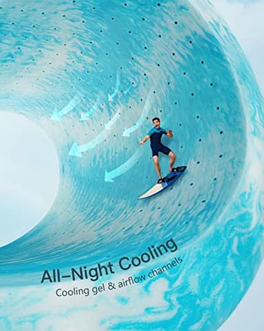 PERLECARE 3 Inch Twin XL Memory Foam Mattress Topper, Cooling Gel Infused Mattress Pad, Ventilated Bed Topper for Pressure Relief, CertiPUR-US Certified, Dorm Room Essentials, Blue - Image 5