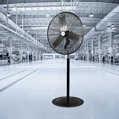 BILT HARD 6450 CFM 24" High Velocity Pedestal Oscillating Fan, 3-Speed Heavy Duty Industrial Standing Fan with Metal Aluminum Blades and Adjustable Height for Commercial, Shop, and Garage - Image 7