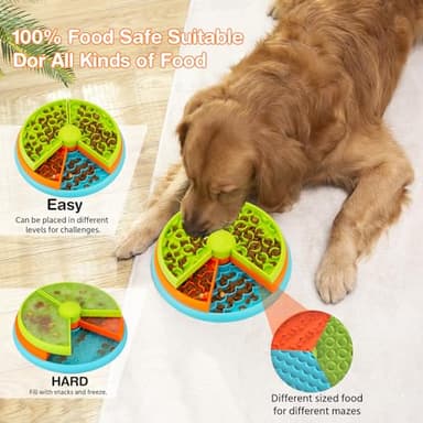 Slow Feeder Dog Bowl 3 Levels, Reduces Boredom and Anxiety, Non-Slip Interactive Puzzle Feeder, Suitable for Small/Medium/Larger Dogs - Image 3