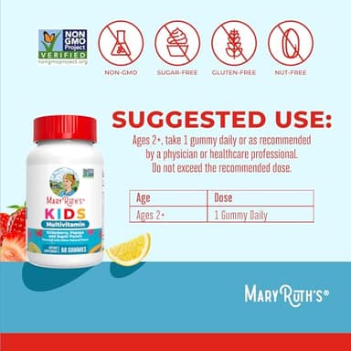 MaryRuth Organics Kids Vitamins | Multi | Sugar Free | 2 Month Supply | Kids Multivitamin Gummies for Ages 2+ | Vegan | Only 1 Gummy a Day | 60 Count - Image 3