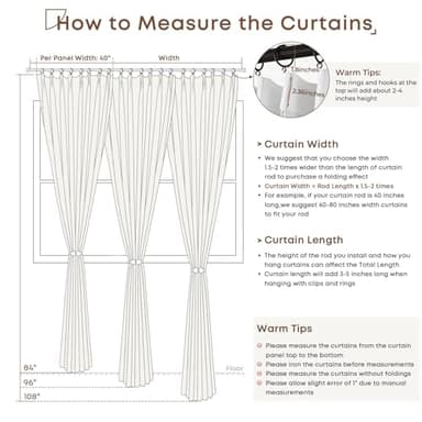 INOVADAY Pinch Pleated Curtains, 100% Light Blocking Linen Pinch Pleat Blackout Curtains for Bedroom, Thermal Insulated Blackout Drapes 2 Panels Set for Living Room - Sand Beige, W40 x L108 - Image 7