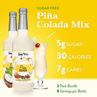 Jordan's Skinny Mixes Syrups, Pina Colada, Cocktail Mix, 32 Ounces (Pack of 2), Flavoring for Cocktails, Mocktails, Frozen Drinks, & Flavored Beverages - Image 3