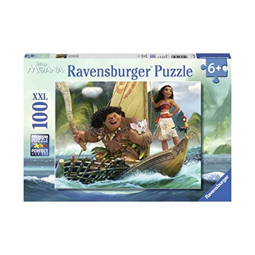 Ravensburger - Disney Moana & Maui - 100 Piece Jigsaw Puzzle - Favorite Scene from The Moana Movie - Stunning, Bright Colors - Premium Quality - Ideal Gift - Screen-Free Fun - Children Age 6+ - Image 1