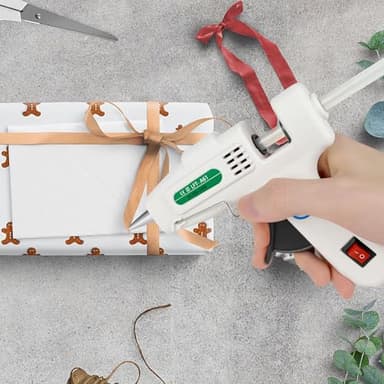 SHJADE Mini Hot Glue Gun Kit with 30 Glue Sticks - Fast Preheating Hot Melt Gun, High Temp for School Crafts DIY Arts and Quick Home Repairs(White) - Image 9