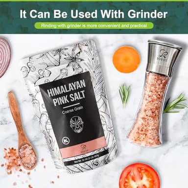 Soeos Himalayan Pink Salt, Coarse Grain, 2 Pound (32 Oz), Pink Himalayan Sea Salt, Himalayan Salt Coarse Salt, Pink Salt for Grinder Refill, Kosher & Natural Certified, Healthy - Image 5
