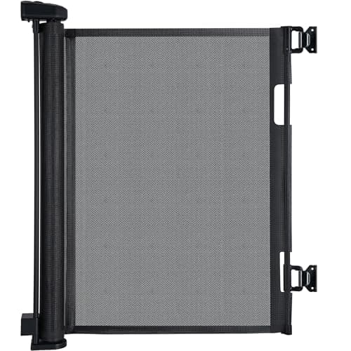 Colbabe 200″ Extra Wide Retractable Baby Gate – 41.5″ Tall Mesh Safety Gate for Oversized Openings, Living Rooms, Patios – Child & Pet Barrier for Indoor Outdoor Use, Black - Image 1