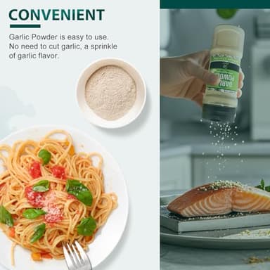 Soeos Garlic Powder, 105g (3.7oz), Garlic Powder Seasoning, Additive Free, Non-GMO, Garlic Seasoning for Flavor Vegetables, Grilled Meats, Salads, Dressings and More - Image 6