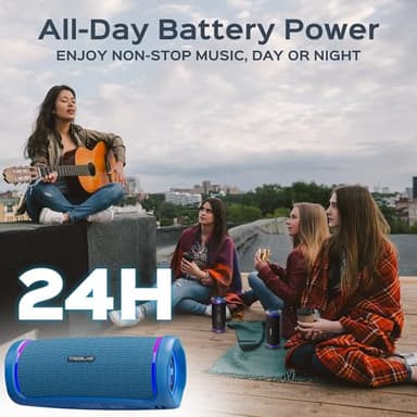 TREBLAB HD77 - Portable Bluetooth Speaker - Powerful 360° Sound, 30W Audio with Impactful Bass, 20H Battery, IPX6 Waterproof, Shockproof, TWS Stereo, Speaker Bluetooth Wireless for Outdoor, Beach Pool - Image 5