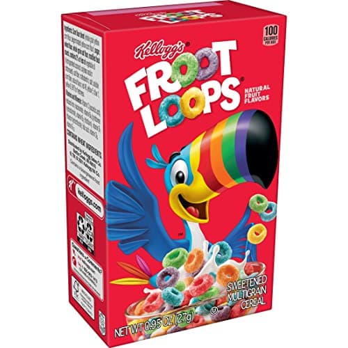 Kellogg's Froot Loops, Breakfast Cereal, Original, .95oz (70 Count) - Image 1