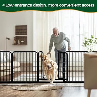 Yaheetech Dog Playpen Outdoor, 32 inch 6 Panels Dog Pen Indoor Heavy Duty Puppy Exercise Pen Metal Pet Fence for RV Camping/Yard/Garden - Image 5