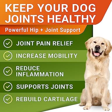 STRELLALAB Hemp Chews for Dogs - Hip & Joint Supplement with Glucosamine - Joint Pain Relief Treats - Omega 3, Chondroitin, MSM - Advanced Mobility Support - Chicken Flavor - 120 Ct - Made in USA - Image 3