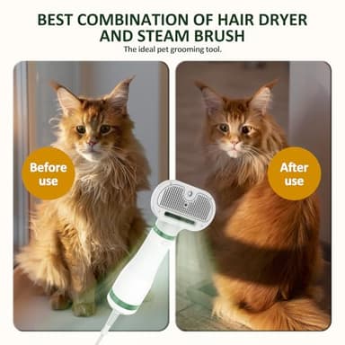 Dog Hair Dryer with Slicker Brush,Dog Blow Dryer for Small-Sized Dogs and Cats,Grooming Brush with Drying Function,Multifunctional Pet Hair Dryer with Release Button - Image 5