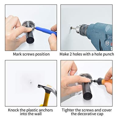 DOKU 10Pcs Door Stop, 3.5 Inch Heavy Duty 304 Stainless Steel Door Stopper with Rubber Tips Bumper, Wall Mounted Door Holder Protection Sound Dampening, Matte Black - Image 7