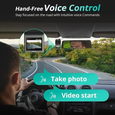 4K Dash Cam Front and Rear, STARVIS 2 Sensor, Voice Control, 64GB Card Included, 5GHz WiFi Dashcam Front and Rear Camera, Built in GPS, WDR Night Vision, 170°Wide Angle, 24H Parking Mode - Image 4