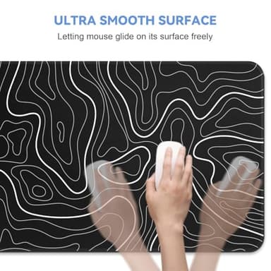 Large Mouse Pad for Desk - Gaming Mouse Pad with Non-Slip Base Stitched Edges, Desk Mat Desk Pad for Keyboard and Mouse - Image 4