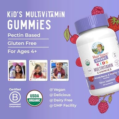 MaryRuth Organics Kids Vitamins | Multi | 1 Month Supply | Multivitamin Gummies for Ages 4+ | Multivitamin for Kids | Vegan | Only 2 Gummies a Day | 60 Count - Image 8