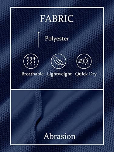 TACVASEN Mens Golf Shirt Dry Fit Mens Polo Shirts Short Sleeve Performance Golf Polos for Men with Collar Work Shirts Navy, 2XL - Image 6