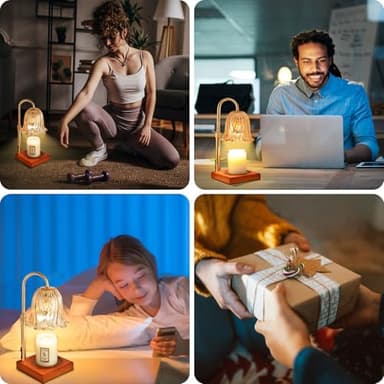 GODONLIF Candle Warmer Lamp with Timer Dimmable, Birthday Gifts for Women Mom, House Warming Gifts New Home Decor, Wax Melt Warmer for Jar Candles with 2 Bulbs - Image 7