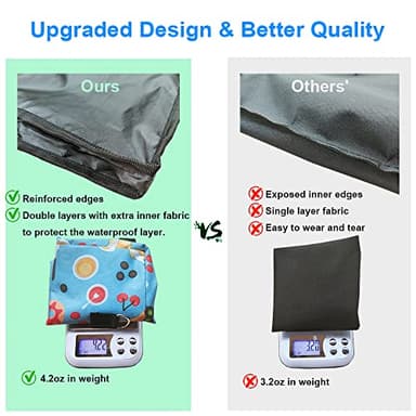 Guinea Pig Hay Feeder, Hanging Rabbit Hay Feeder Bag for Guinea Pigs Bunnies Chinchillas. Blueflower - Image 3