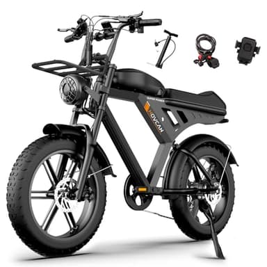 MOVCAN Fat Tire Electric Bike for Adults 1000W Motor,Up to 28MPH & 70 Miles,with Basket,7 Speed Gear Full Suspension for E Bikes for Adults Electric Bicycle,E Dirt Bike Outdoor Off-Road Riding - Image 1