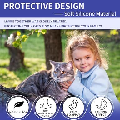 4 Pack Flea Collar for Cats, 32 Months Flea and Tick Prevention for Cats, Waterproof Cat Flea Collar, Natural Cat Flea and Tick Treatment, Adjustable Flea and Tick Collar for Cats Kittens(Blue&Pink) - Image 5