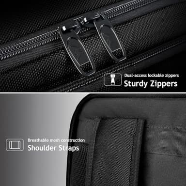 MATEIN Extra Large 45L Travel Laptop Backpack, Airline Approved Carry on Backpack with USB Port & Shoe Compartment, Water Resistant Luggage College Overnight Weekender Travel Bag Fit 18" Laptop, Black - Image 7