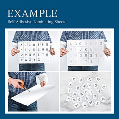 Self Stick Laminating Sheets 8.7 x 12.2 Inches, 4mil, Pack of 20, No Heat, No Machine, Peel and Stick Laminating Sheets, Self Adhesive Contact Paper, Self Sealing Clear Vinyl Stickers by VIOLLETO" - Image 7