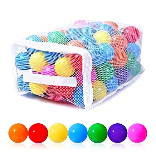 PlayMaty Ball Pit Balls - Colorful Ocean Pool Toys for Kids, Phthalate & BPA Free, 100pcs for Toddler Playhouse,Tent, or Playpen(Colorful) - Image 1