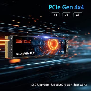SIX NVME M.2 SSD PCIe 4.0-1TB m.2 2280 ssd, Read UP to 7350MB/s SSD 1TB for Gaming PS5 Memory Storage Expansion with Heatsink, Internal Solid State Hard Drive PCIe gen 4x4 Nvme for Laptop Desktop pc - Image 3