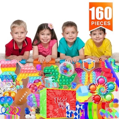 Fidget Toys Set, 160 Pack Sensory Toys Party Favors Kids Autism Autistic Children, Classroom Treasure Box Chest Prizes Pinata Stuffer Gifts Small Mini Bulk Toy Carnival ADHD - Image 5