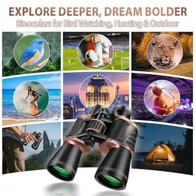 Gaterda 22x50 Binoculars for Adults High Powered, BAK-4 Prism HD FMC, Professional Waterproof Binoculars for Bird Watching, Hunting, Travel with Carrying Bag - Image 7