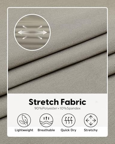 maamgic Men's 7 Inseam Shorts Casual Classic Fit Short Men with Multi-Pocket Mens Workout Shorts Hybrid Quick Dry Shorts - Image 2