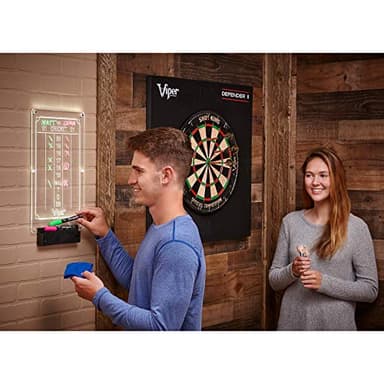 Viper Illumiscore Plus+ See-Through Illuminated Back-Lit Dry Erase Dart Scoreboard, Large (19.50" L x 10.00" W), Black - Image 5