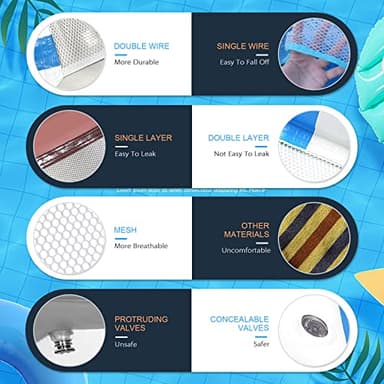 Pool Floats Adult Size Floats for Swimming Pool Chair Floats Water Hammock Inflatable Pool Floats Pool Hammock Floats for Adults Pool Lounge Floating Chair for Pool Beach Ocean Lake 2 Packs (XL) - Image 2