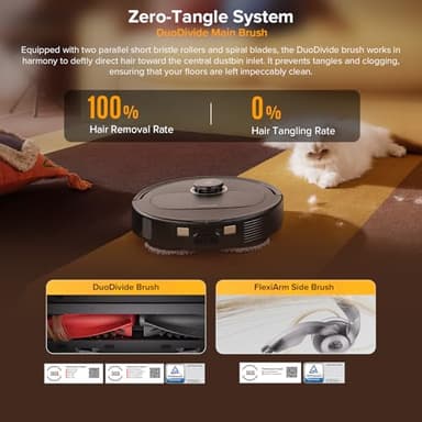 roborock Qrevo S5V Robot Vacuum and Mop, FlexiArm Edge Mopping, 12,000Pa Suction, Dual Zero-Tangle System, Smart Obstacle Avoidance, 10mm Mop Lifting, Auto Mop Washing&Drying, Self-Emptying&Refilling - Image 5