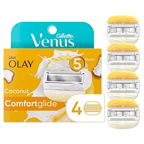 Gillette Venus ComfortGlide Womens Razor Blade Refills, 4 Count, Infused with Olay Coconut Scent - Image 1