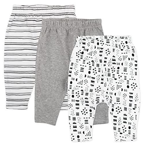 Honest Baby unisex baby Cuff-less Multi-pack Honest Organic Cotton Cuff Less Harem Pants Multi Pack 3 Pack Pattern Play 24 Months, 3-pack Pattern Play, Months US - Image 1