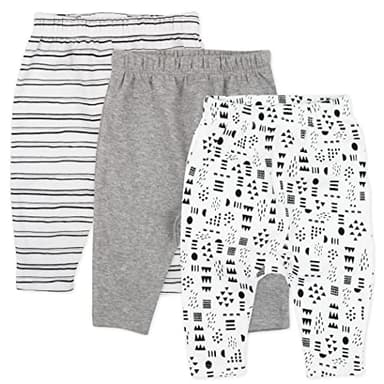 Honest Baby unisex baby Cuff-less Multi-pack Honest Organic Cotton Cuff Less Harem Pants Multi Pack 3 Pack Pattern Play 24 Months, 3-pack Pattern Play, Months US - Image 1