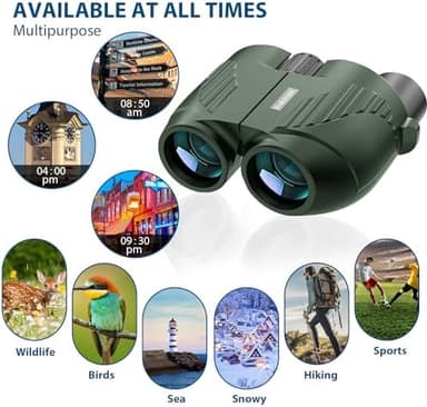 20x25 High Powered Binoculars for Adults and Kids,Compact HD Waterproof Durable and Clear BAK4 Prism FMC Lens,Suitable for Bird Watching,Sightseeing and Outdoor Sports - Image 6