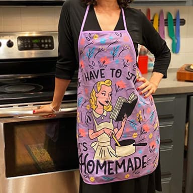 Crazy Dog T-Shirts If I Have to Stir It's Homemade Funny Cooking Graphic Kitchen Accessories Funny Graphic Kitchenwear Cool Food Novelty Cookware Purple Oven Mitt - Image 2