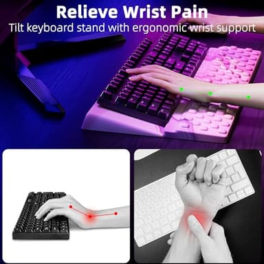 Ospelelf Keyboard Wrist Rest, Comfortable Ergonomic Keyboard Stand Riser Holder for Office Home - Image 3