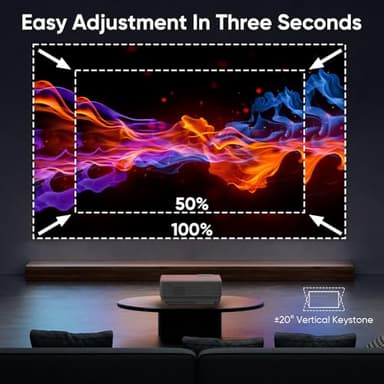 Projector with WiFi and Bluetooth, Upgrade Outdoor Projector, Mini Movie Projector Supports 1080P Synchronize Smartphone Screen by WiFi/USB Cable for Home Entertainment (WiFi) - Image 5