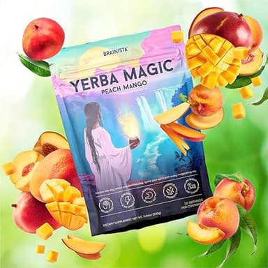 Yerba Mate Instant Tea Powder, 3-in-1 Super Drink - Clean Energy, Brain Fog Buster, and Gut Health Powered by Nootropics, Prebiotics and Probiotics | Yerba Magic Peach Mango 30 Servings - Image 8