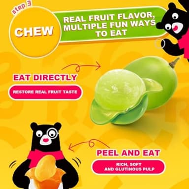 Mango Peelable Soft Candy,Juice Gummy Asian snacks,2.1 oz/Pag (Pack of 10) - Image 7