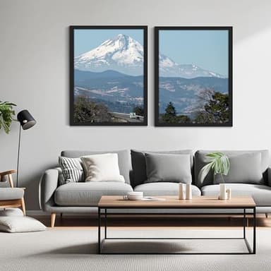 Fisnish 20x28 Picture Frame, Black 20 x 28 Poster Frame for Horizontal or Vertical Wall Mounting, 1 Pack - Image 2