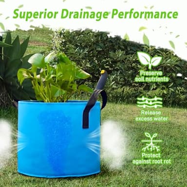 7 Pack 7 Gallon Plant Grow Bags - Mixed 7 Colors with Reinforced Handles & Aeration Design, Ideal for Tomato, Flowers & Fruits - Image 2