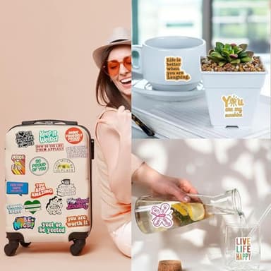 200PCS Inspirational Stickers for Water Bottles, Motivational Stickers for Adults, Teens, Teachers, Vinyl Waterproof Laptop Sticker for Hydroflasks Journaling Scrapbooking Vision Board Supplies - Image 6