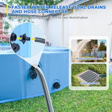 Bilibara 87'' Foldable Dog Pool, Sprinkler Pool for Kids, Non-Slip Heavy Duty Dogs Splash Pad for Small Dogs, Hard Plastic Kiddie Bathtubs for Backyard - Image 5